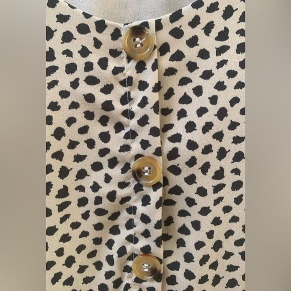 Women’s SZ S DNT Long Sleeve Tan & Cream Boho  Dress - Picture 4 of 7